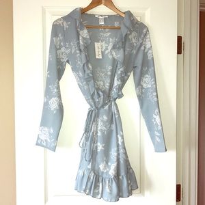 NWT Floral Print Wrap Dress